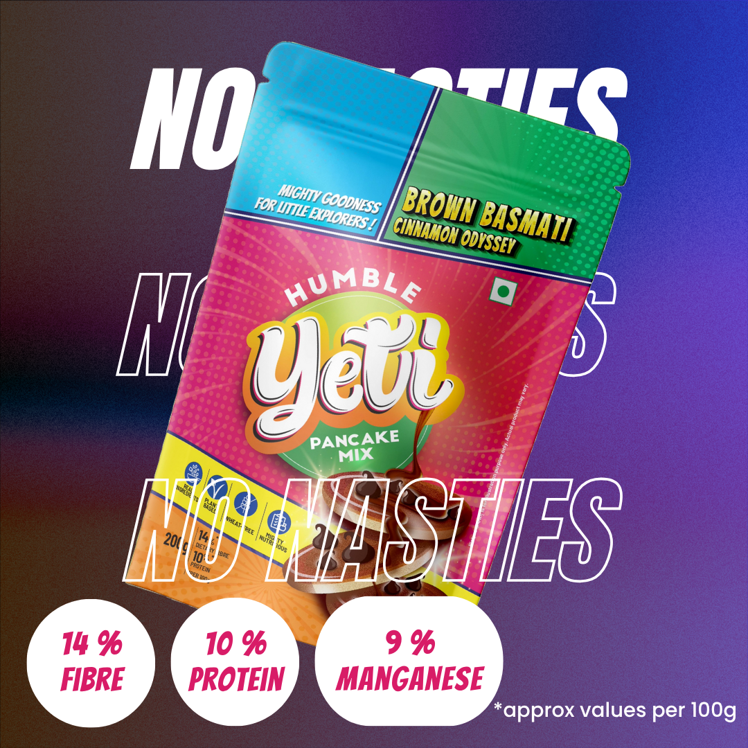 Humble Yeti Brown Basmati Cinnamon Odyssey pancake mix nutritional information